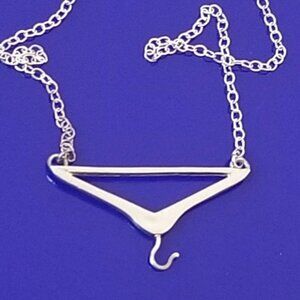 Alter Brooklyn Sterling Silver Fashion Clothing Hanger Pendant Necklace Unisex